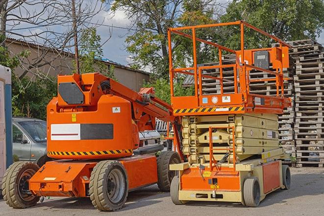 worker operating forklift in industrial warehouse in Castle Rock WA